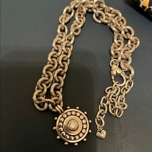 BRIGHTON RETIRED, PRETTY TOUGH 2 SIDED CHUNKY PENDANT NECKLACE